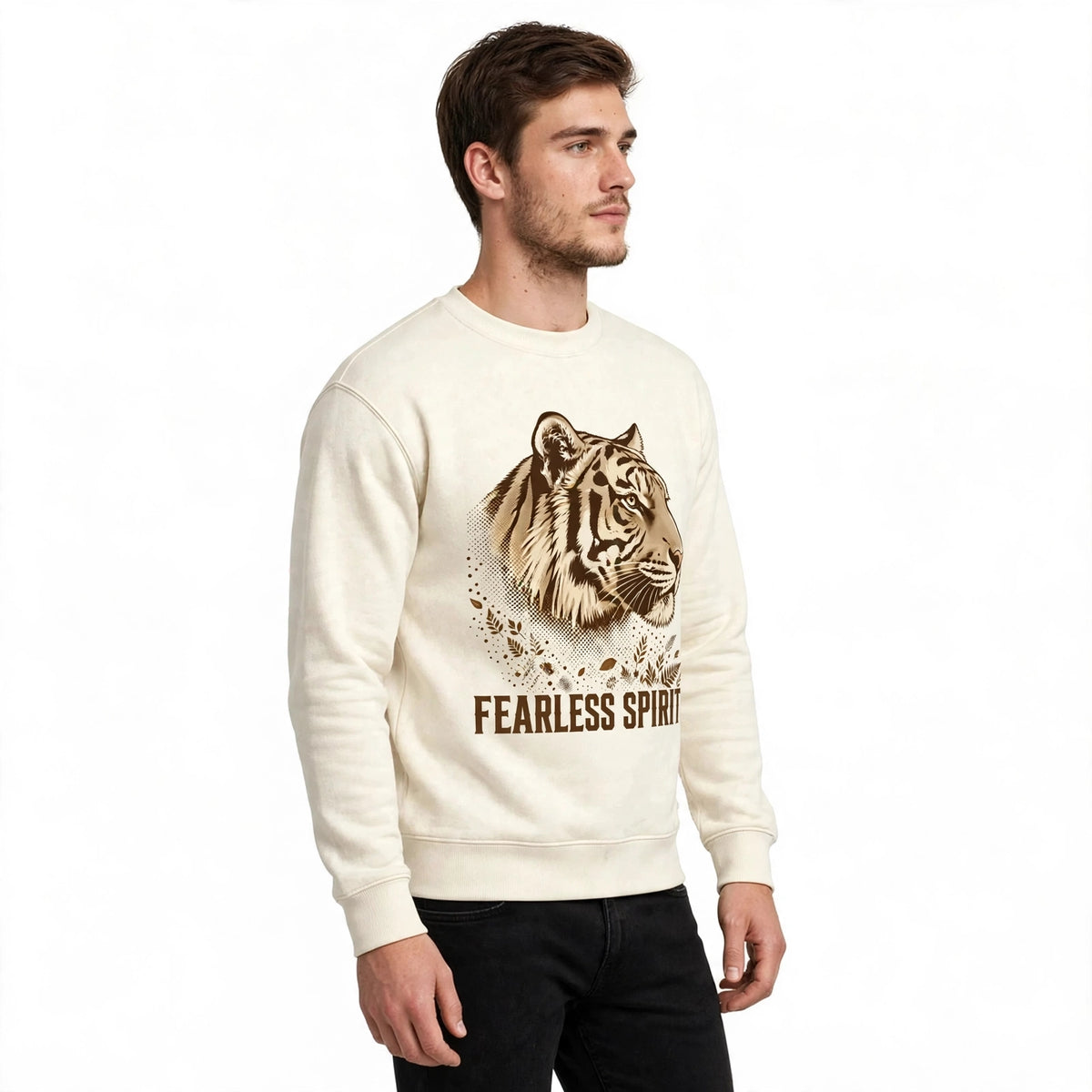 Fearless Spirit Tiger Graphic Sweatshirt | 350 GSM | 100% Cotton