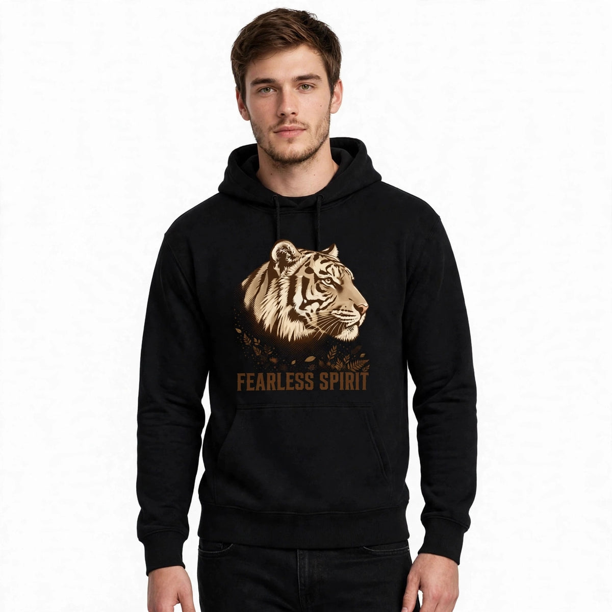 Fearless Spirit Tiger Graphic Hoodie | 350 GSM | 100% Cotton