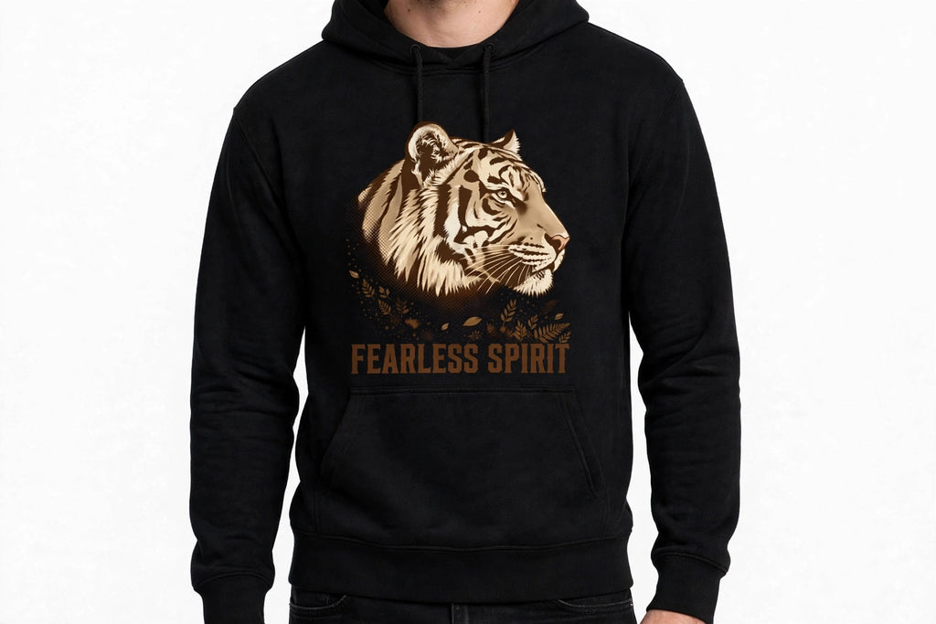 Fearless Spirit Tiger Graphic Hoodie | 350 GSM | 100% Cotton