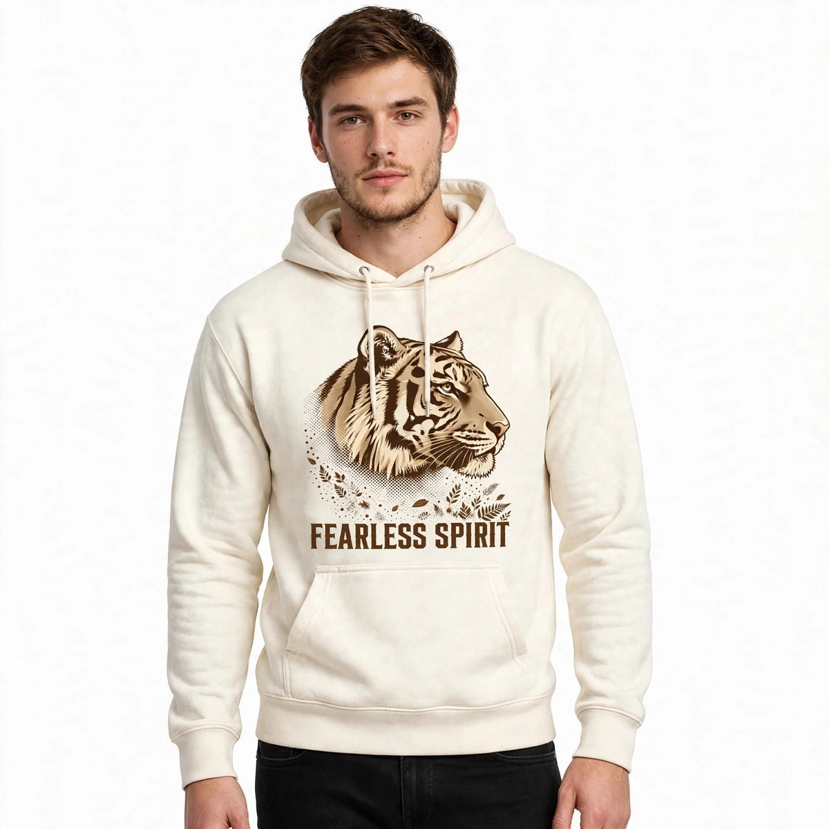 Fearless Spirit Tiger Graphic Hoodie | 350 GSM | 100% Cotton