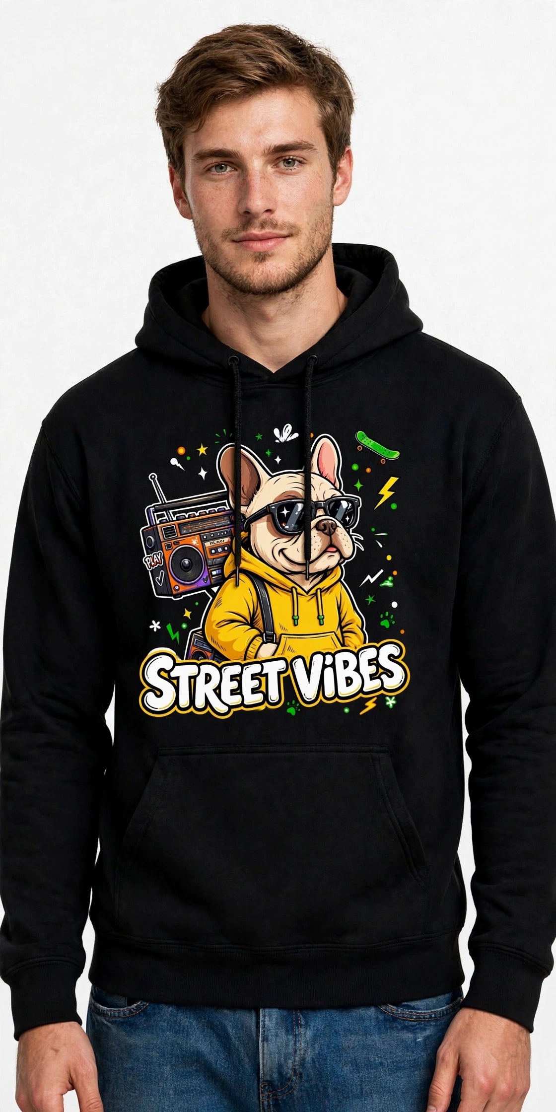 Street Vibes Graphic Hoodie | 350 GSM | 100% Cotton