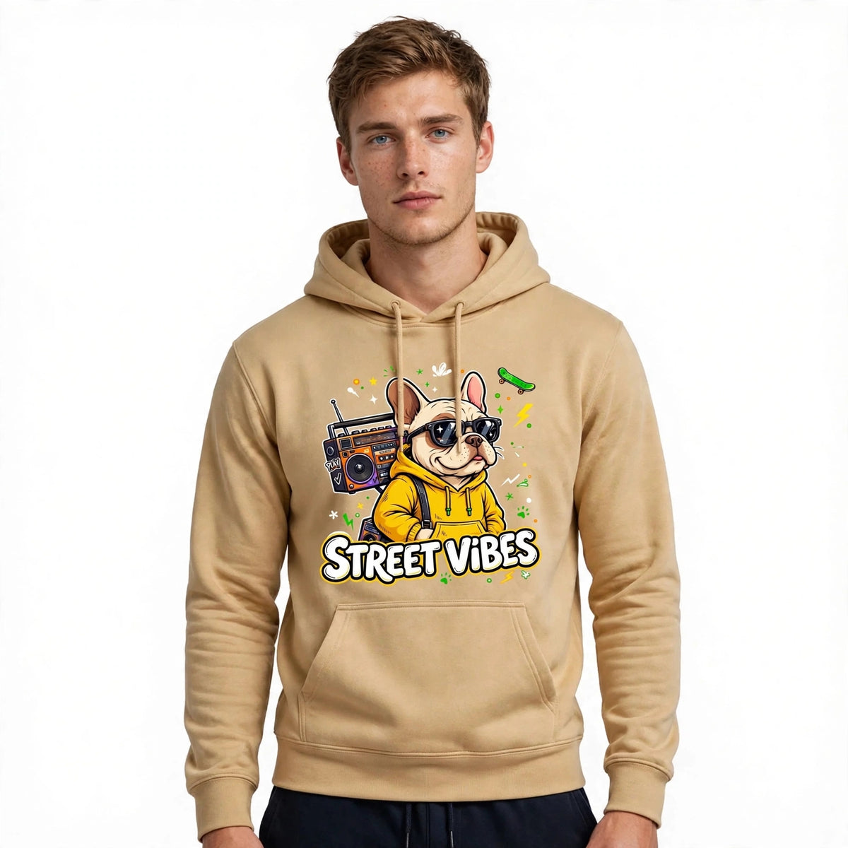 Street Vibes Graphic Hoodie | 350 GSM | 100% Cotton