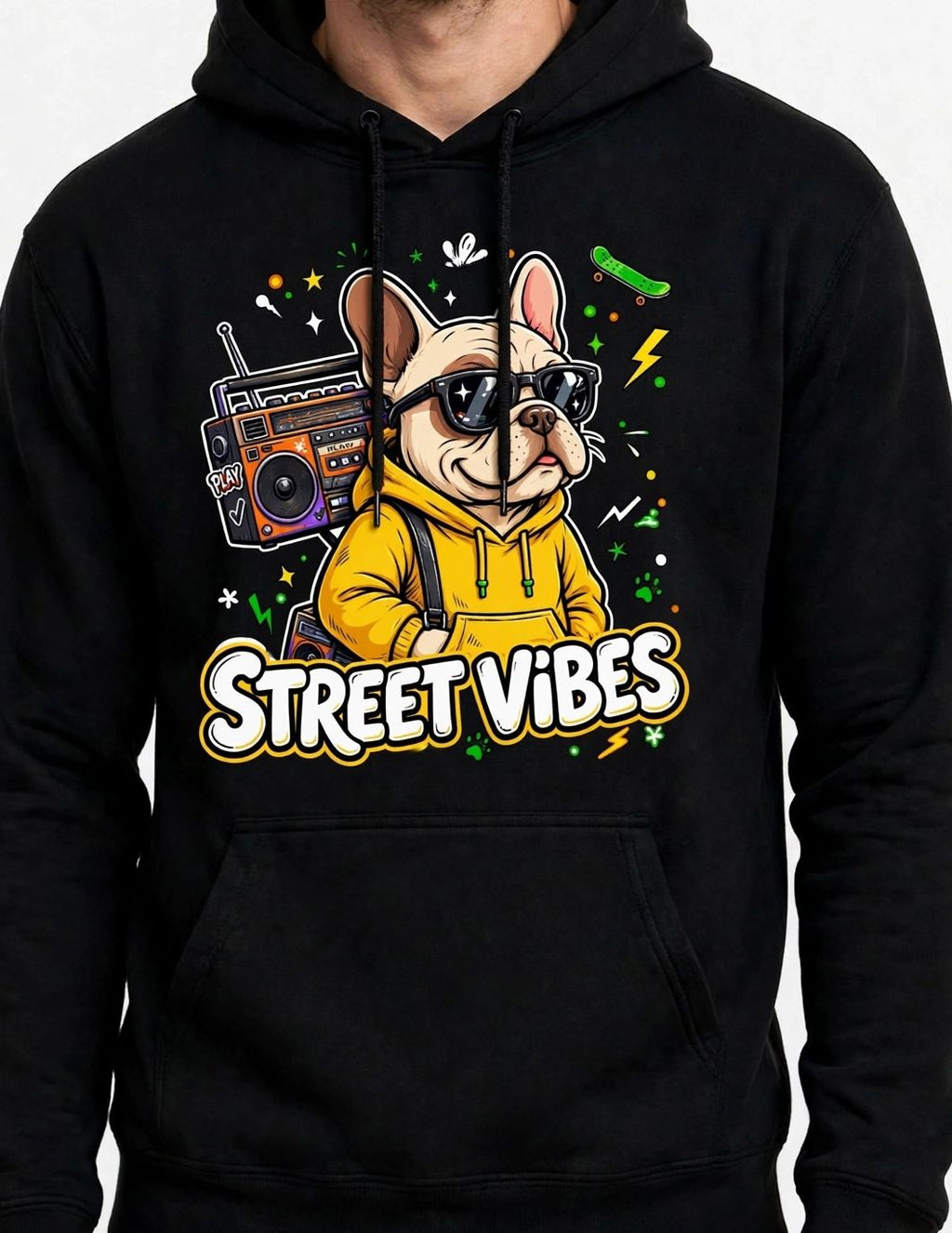 Street Vibes Graphic Hoodie | 350 GSM | 100% Cotton
