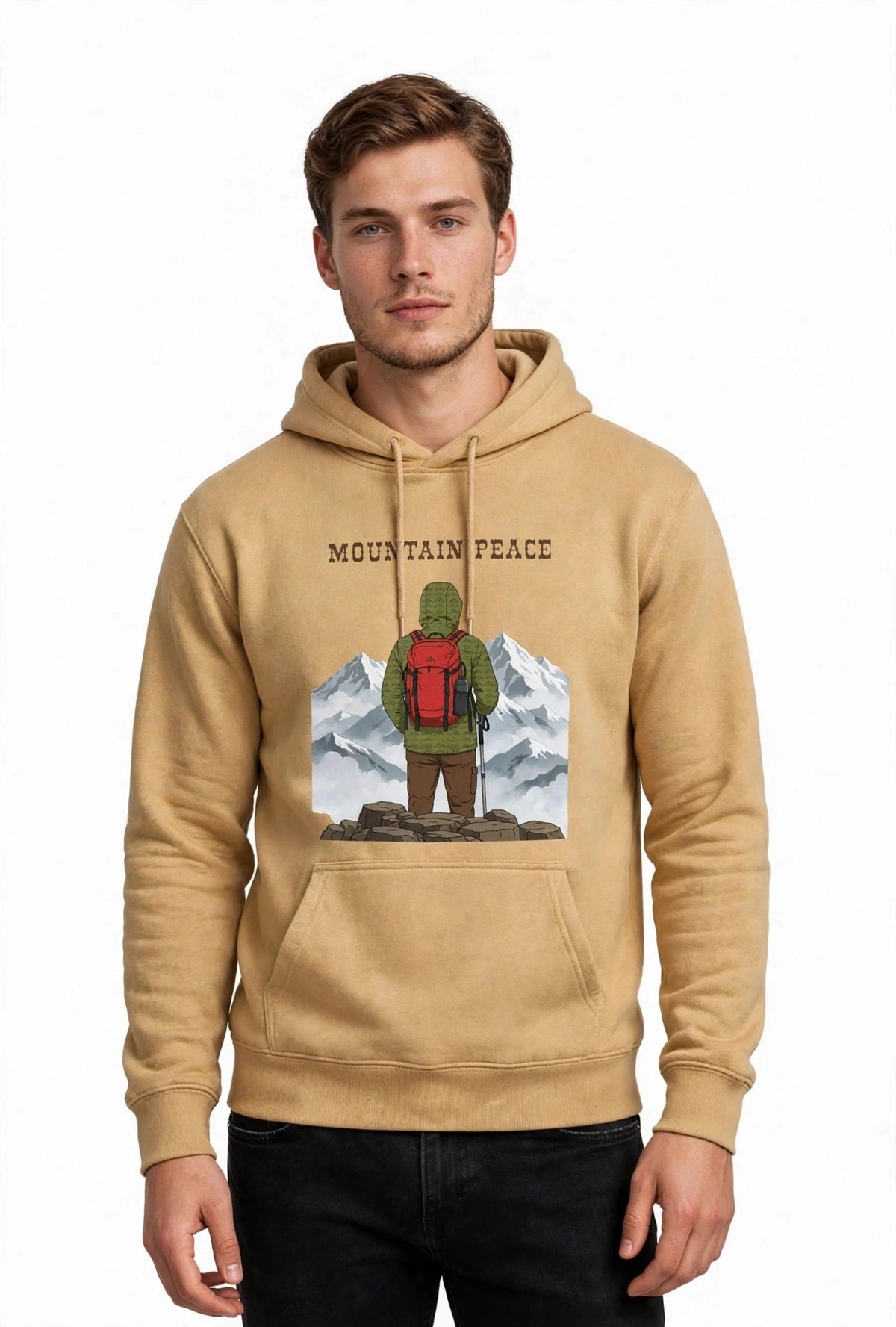 Mountain Peace Graphic Hoodie | 350 GSM | 100% Cotton