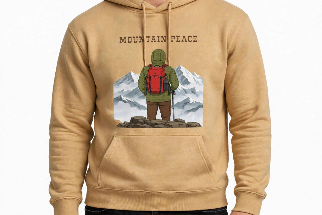 Mountain Peace Graphic Hoodie | 350 GSM | 100% Cotton