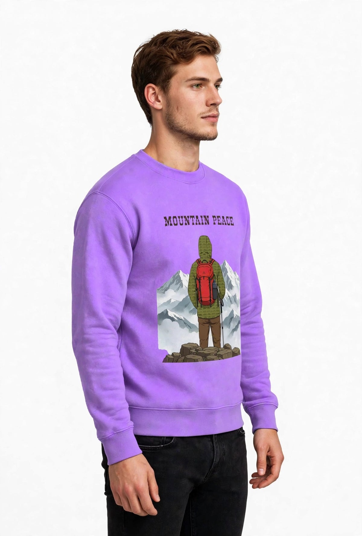 Mountain Peace Graphic Sweatshirt | 350 GSM | 100% Cotton