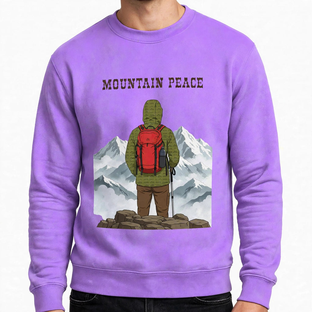 Mountain Peace Graphic Sweatshirt | 350 GSM | 100% Cotton