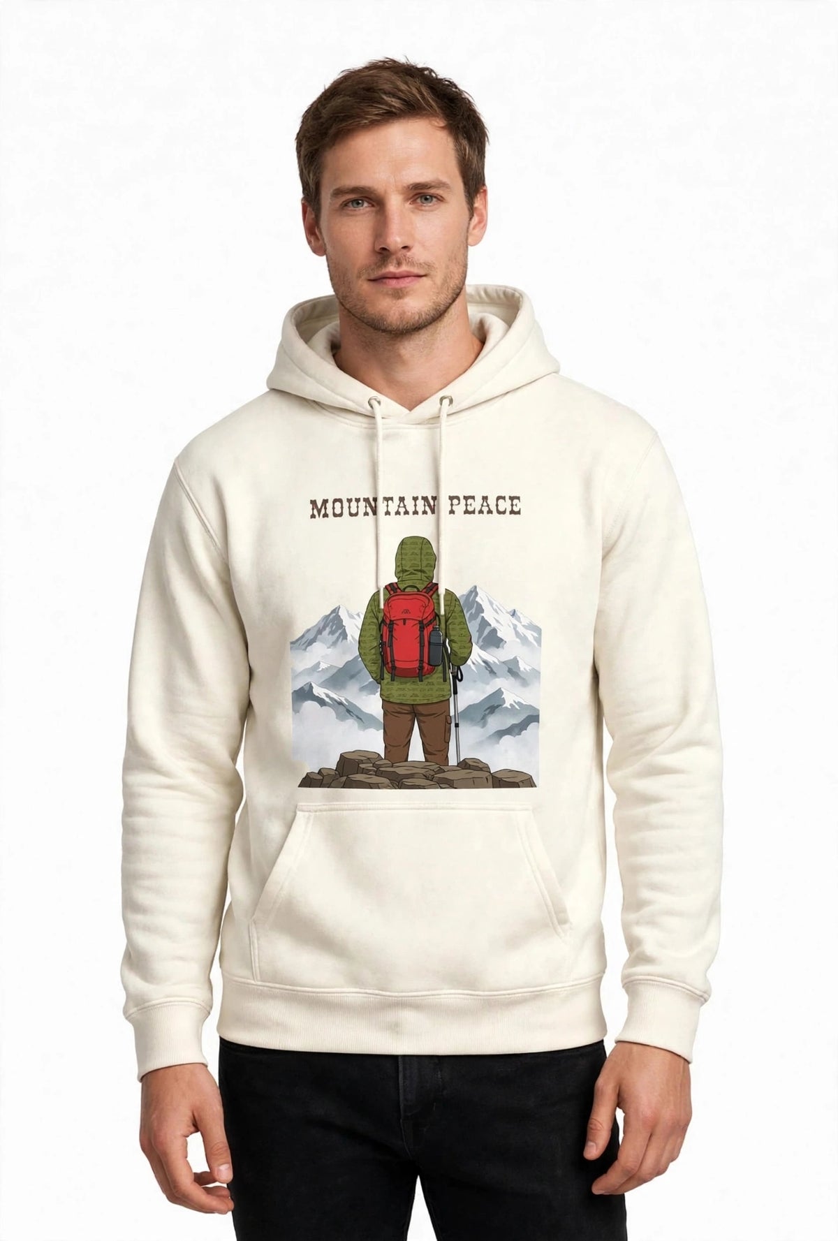 Mountain Peace Graphic Hoodie | 350 GSM | 100% Cotton