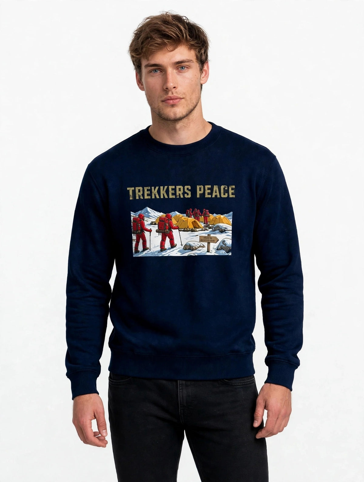 Trekkers Peace Graphic Sweatshirt | 350 GSM | 100% Cotton
