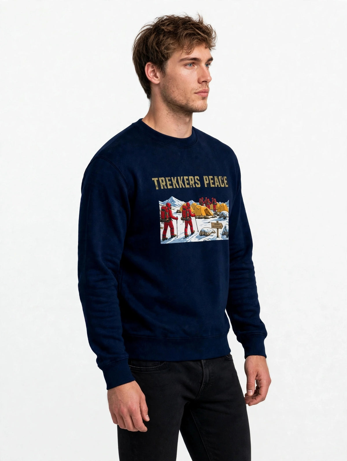 Trekkers Peace Graphic Sweatshirt | 350 GSM | 100% Cotton