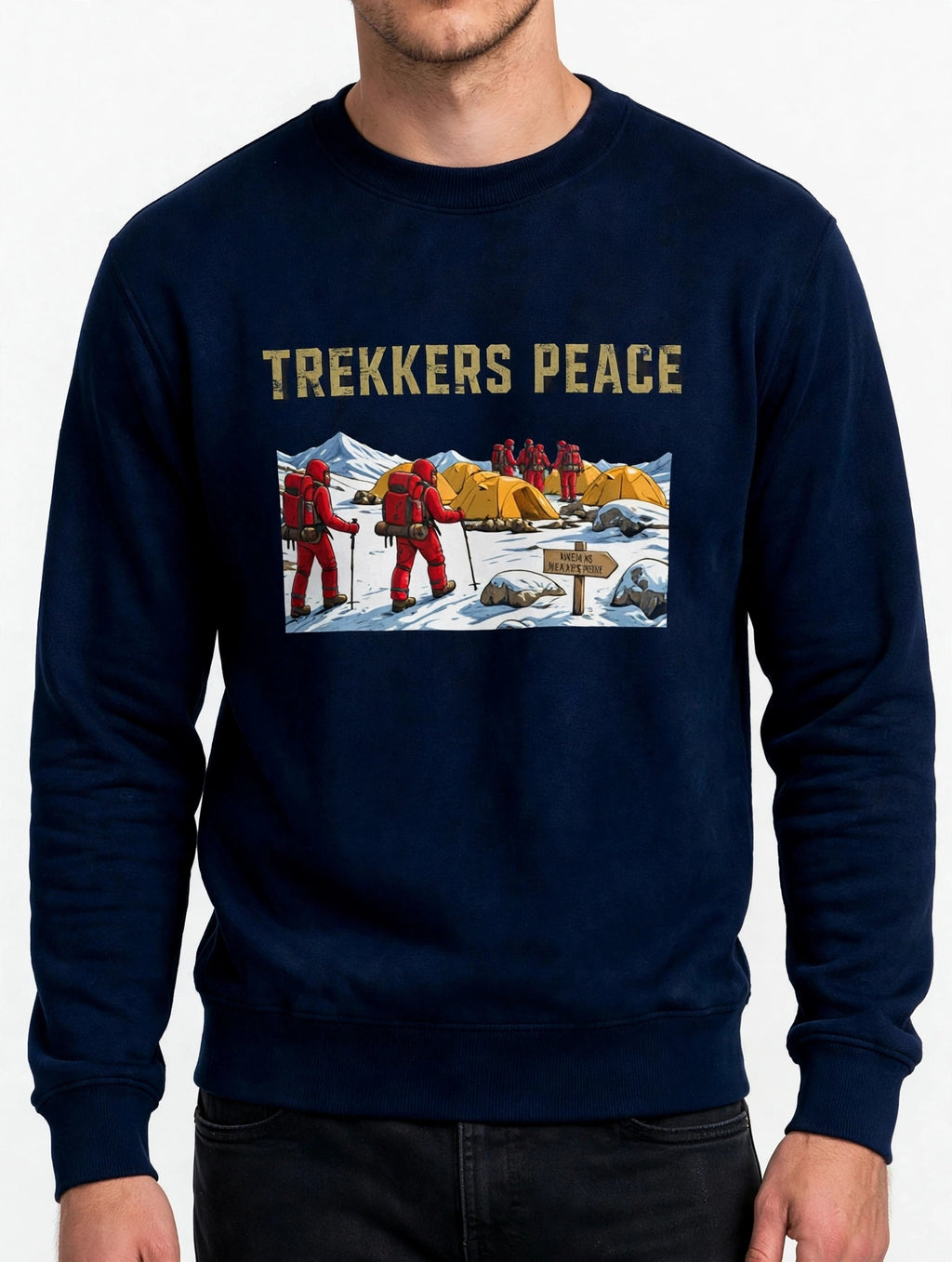 Trekkers Peace Graphic Sweatshirt | 350 GSM | 100% Cotton
