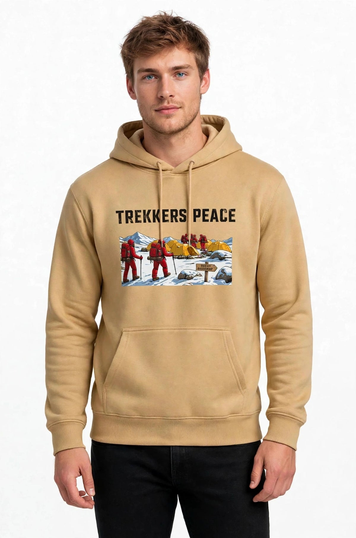 Trekkers Peace Graphic Hoodie | 350 GSM | 100% Cotton