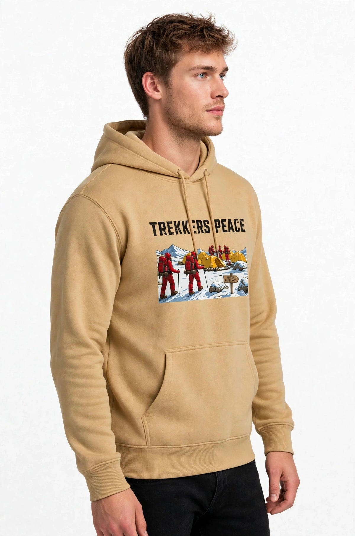Trekkers Peace Graphic Hoodie | 350 GSM | 100% Cotton