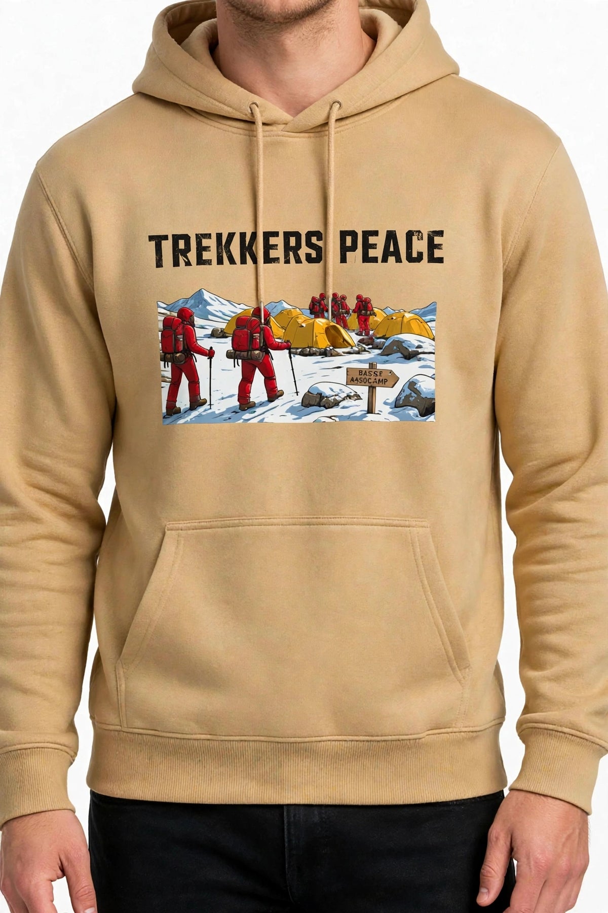 Trekkers Peace Graphic Hoodie | 350 GSM | 100% Cotton