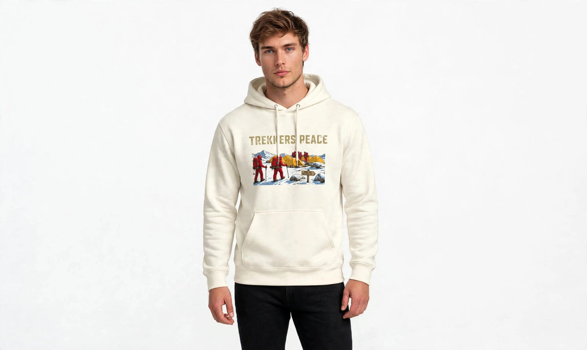 Trekkers Peace Graphic Hoodie | 350 GSM | 100% Cotton