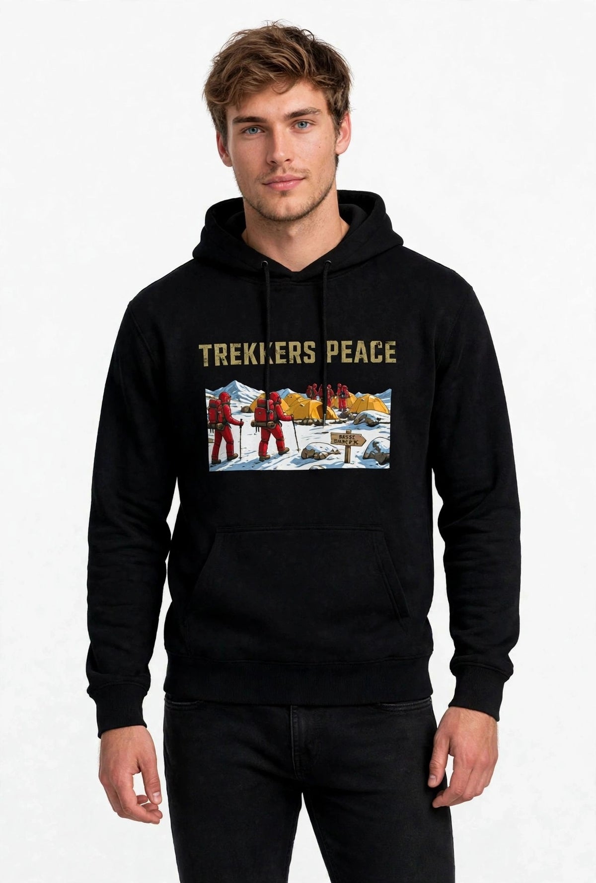Trekkers Peace Graphic Hoodie | 350 GSM | 100% Cotton