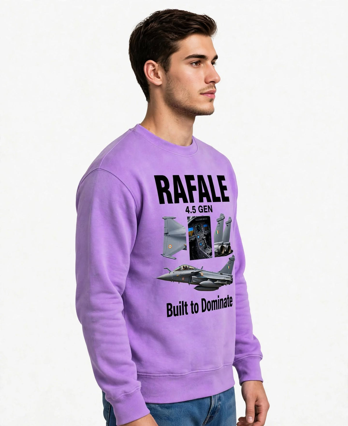 Rafale Graphic Sweatshirt | 350 GSM | 100% Cotton