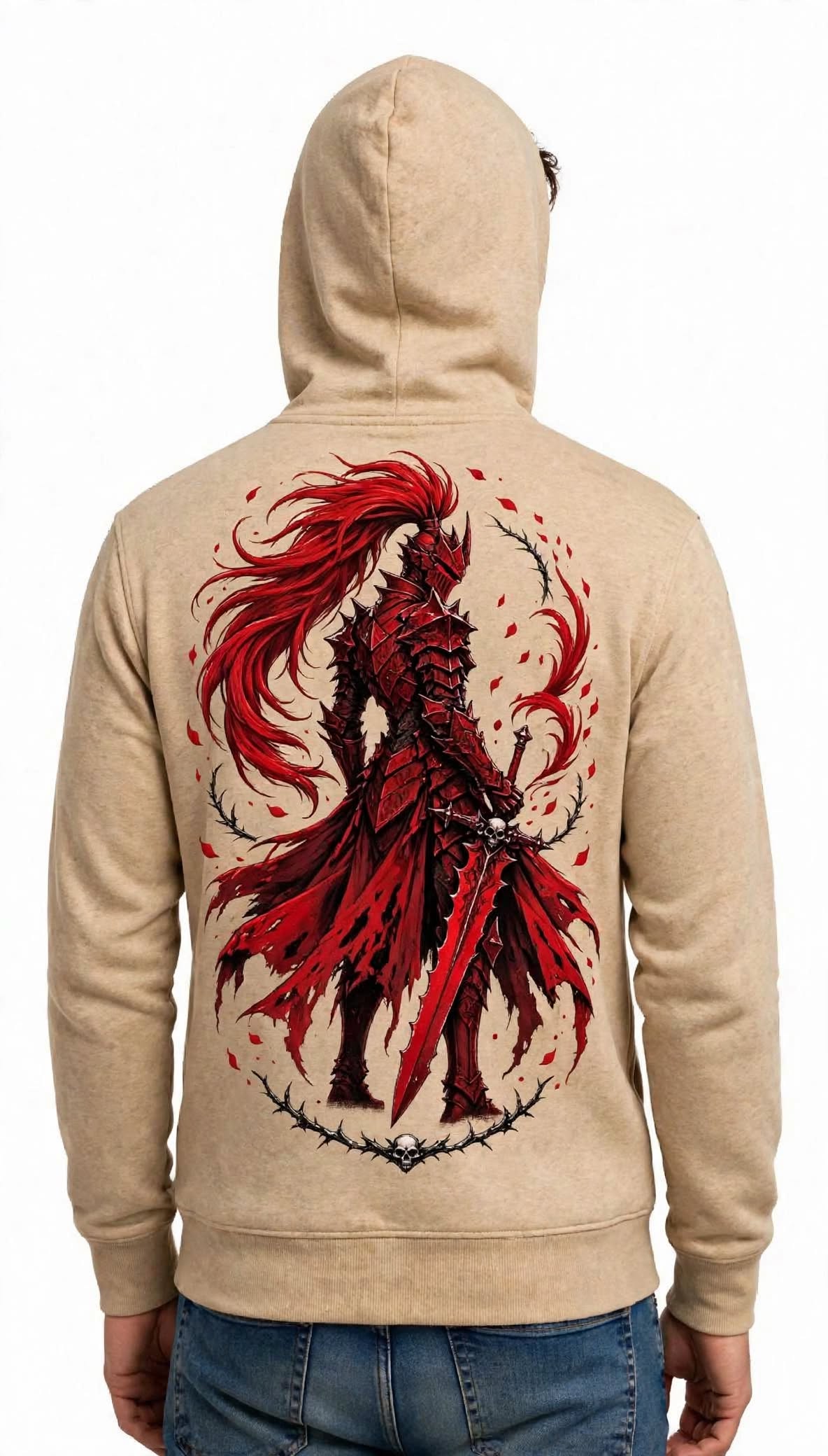 Red Samurai Graphic Hoodie | 350 GSM | 100% Cotton