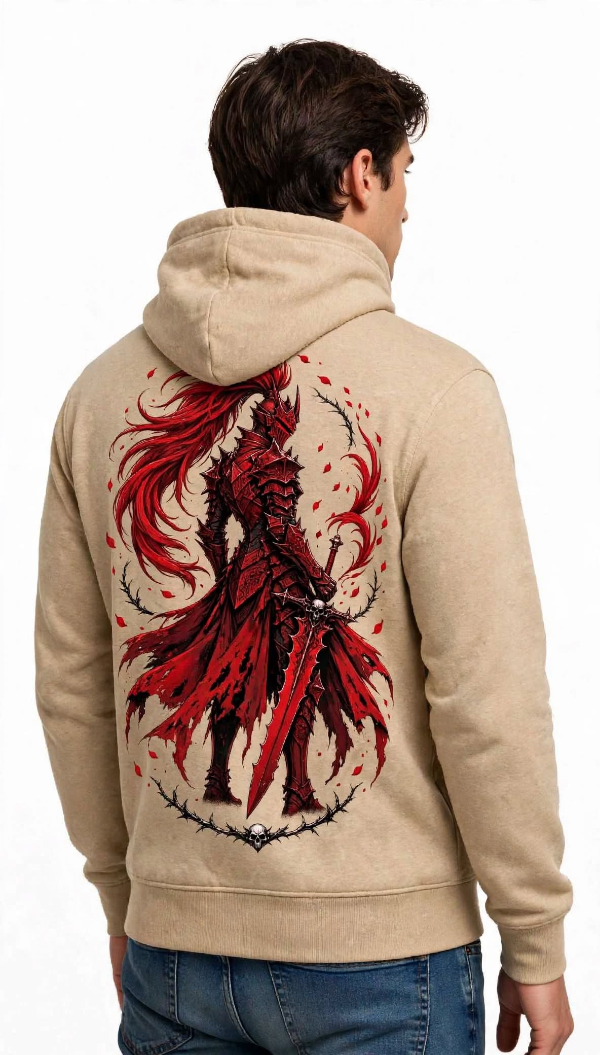 Red Samurai Graphic Hoodie | 350 GSM | 100% Cotton
