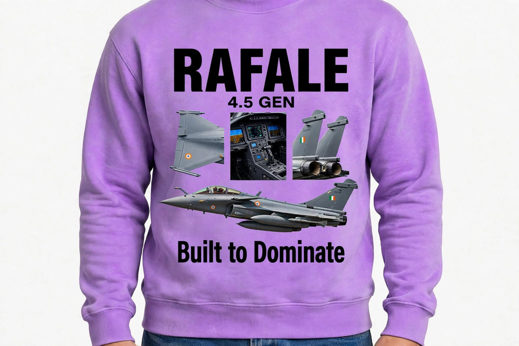 Rafale Graphic Sweatshirt | 350 GSM | 100% Cotton