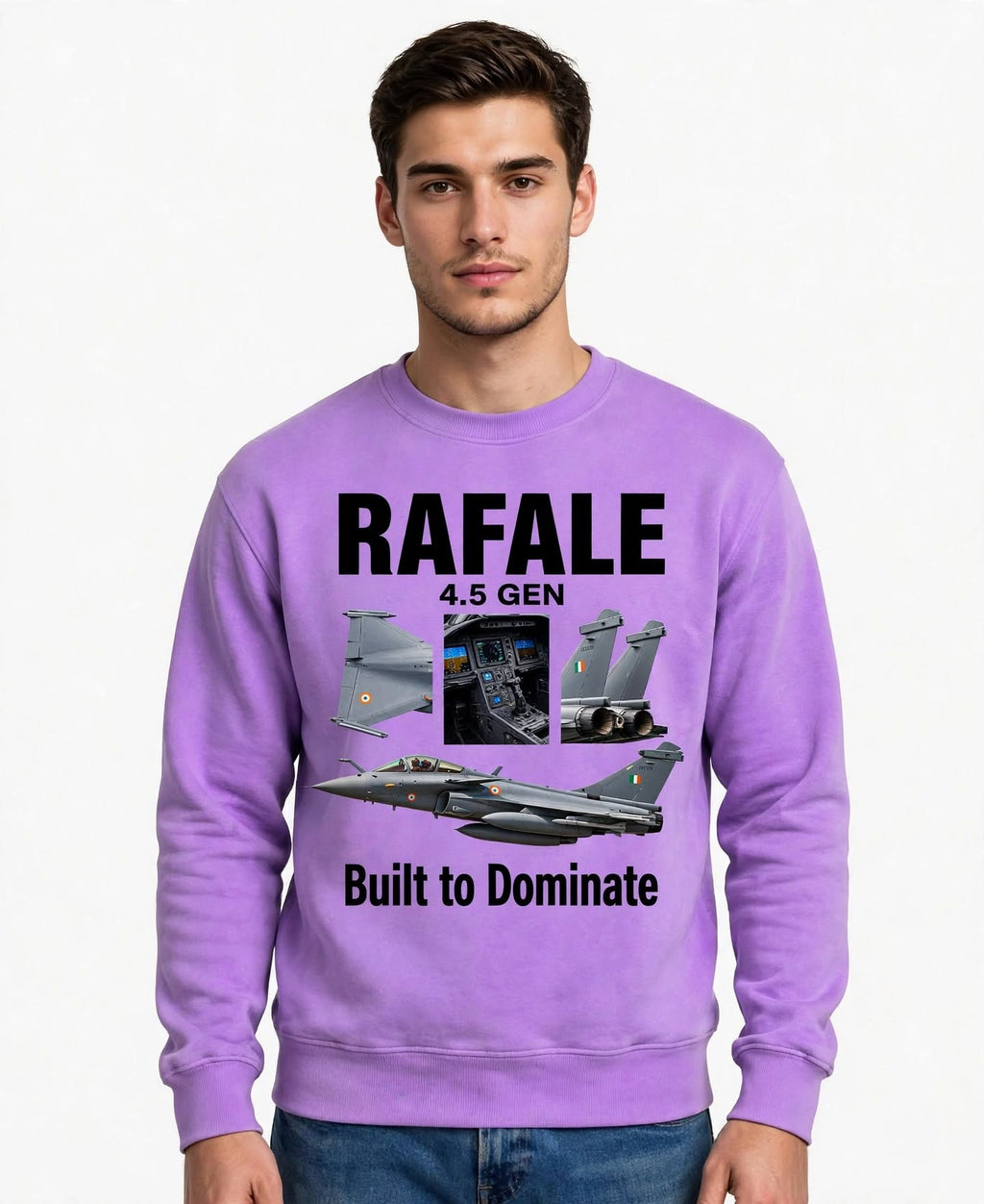 Rafale Graphic Sweatshirt | 350 GSM | 100% Cotton