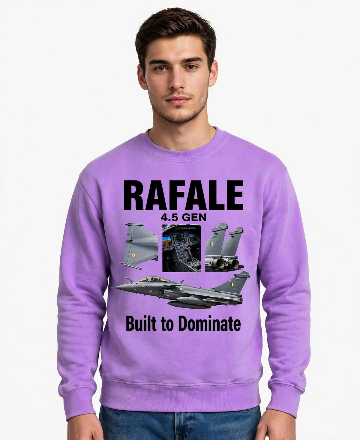 Rafale Graphic Sweatshirt | 350 GSM | 100% Cotton
