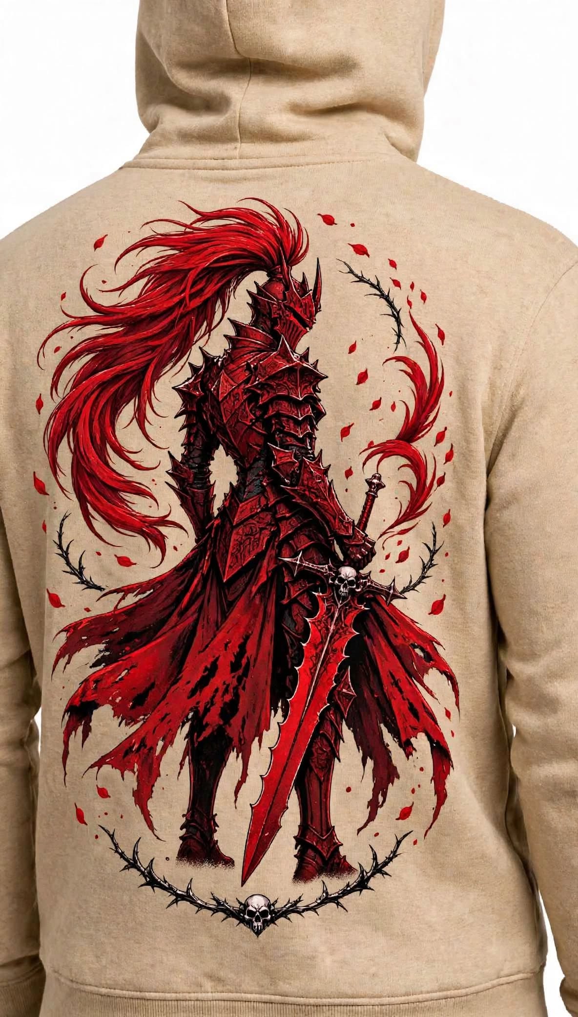 Red Samurai Graphic Hoodie | 350 GSM | 100% Cotton