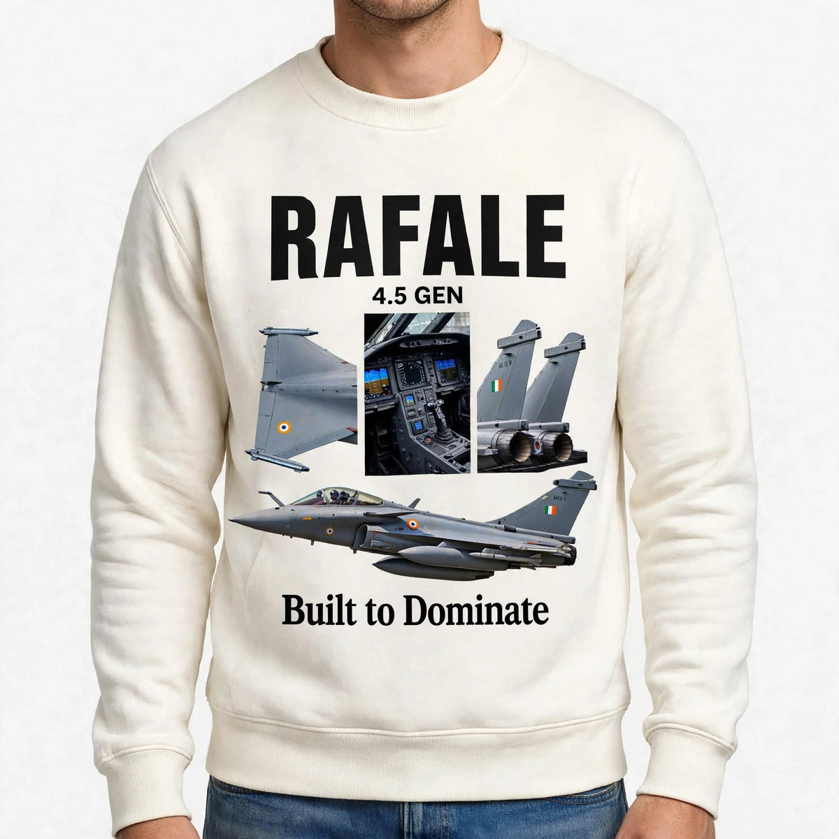Rafale Graphic Sweatshirt | 350 GSM | 100% Cotton