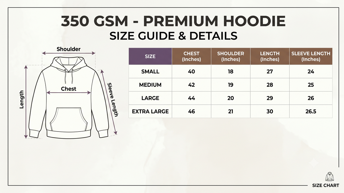 Regular size chart