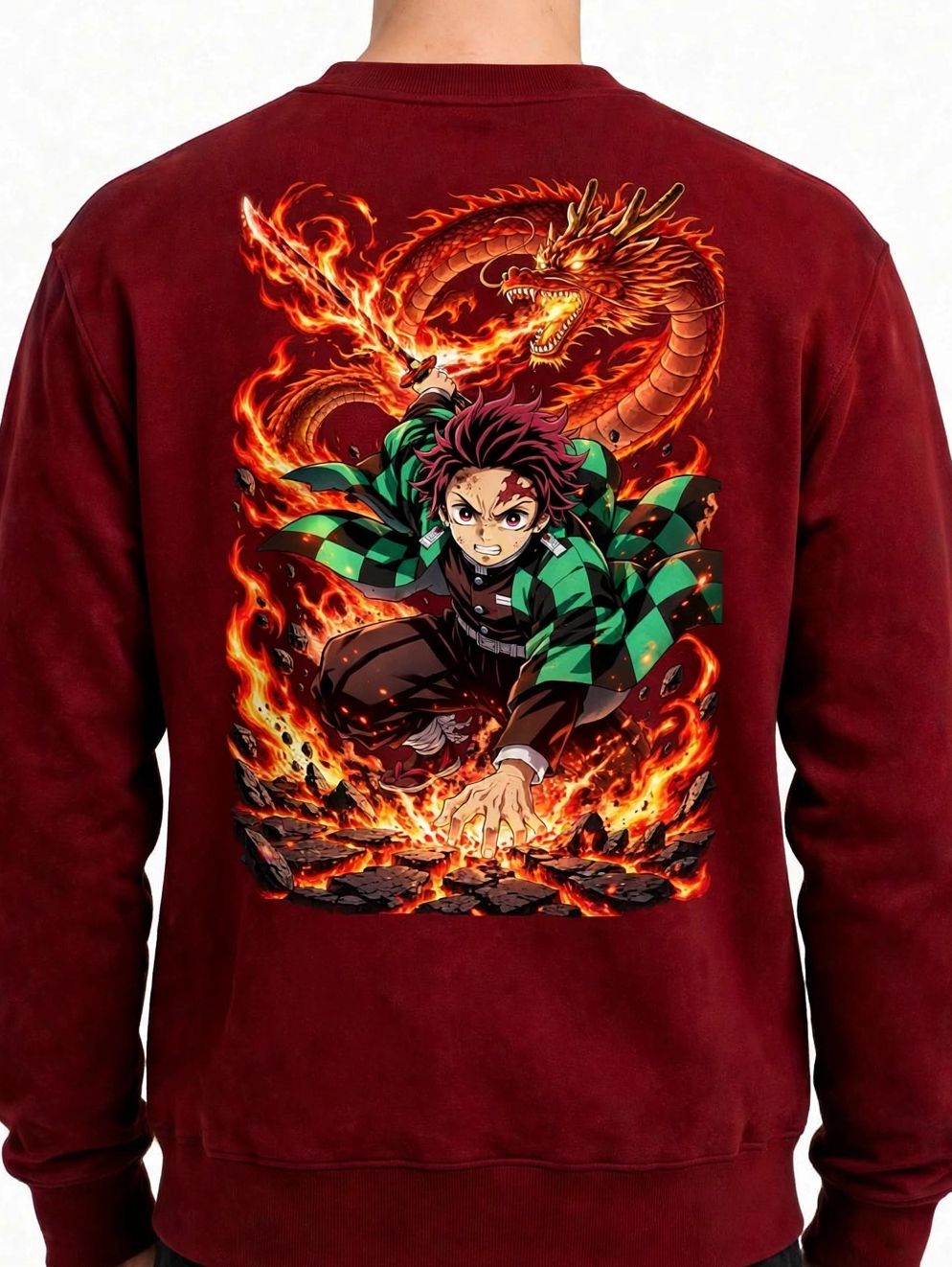 Fire Graphic Sweatshirt | 350 GSM | 100% Cotton