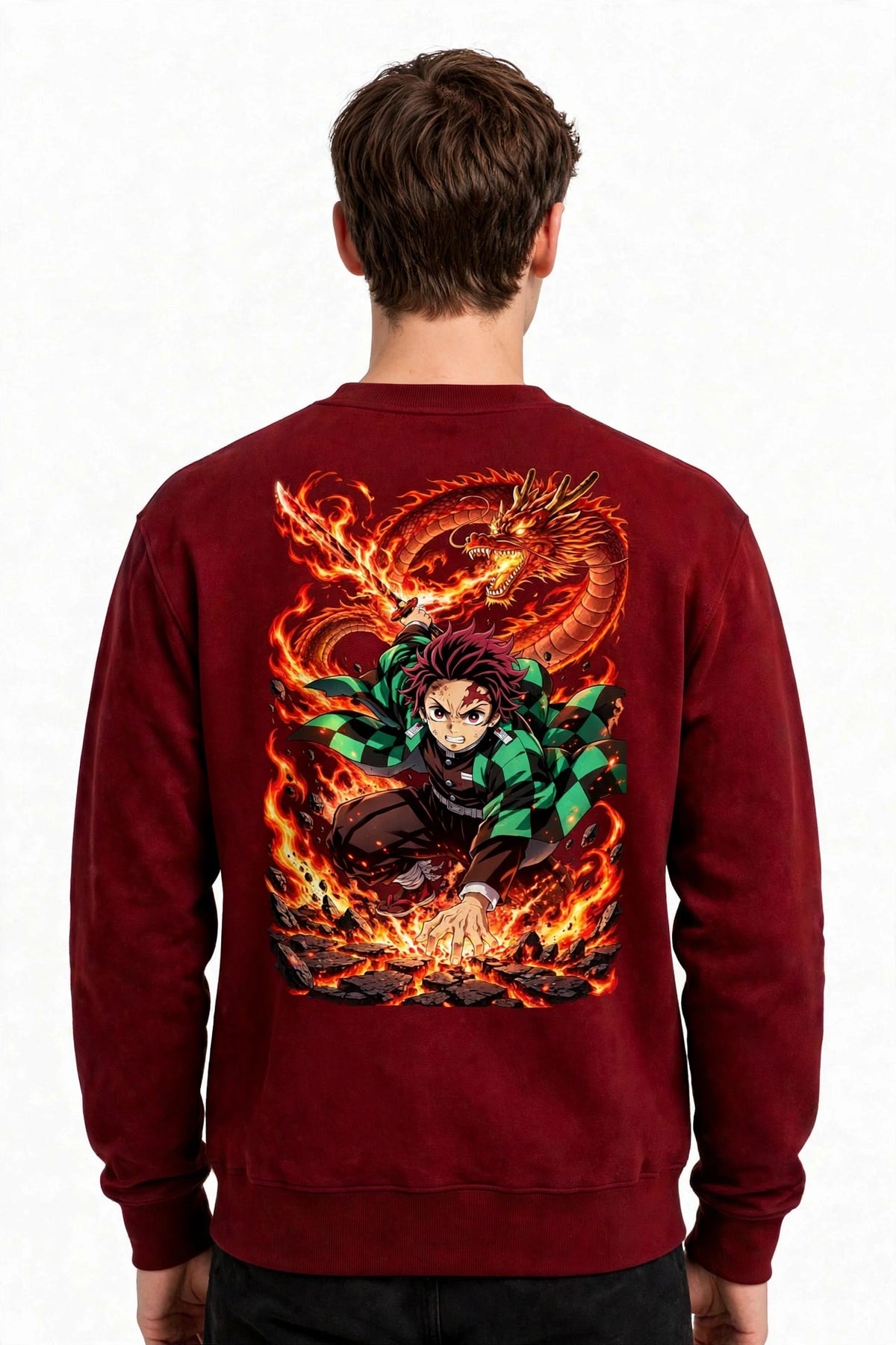 Fire Graphic Sweatshirt | 350 GSM | 100% Cotton