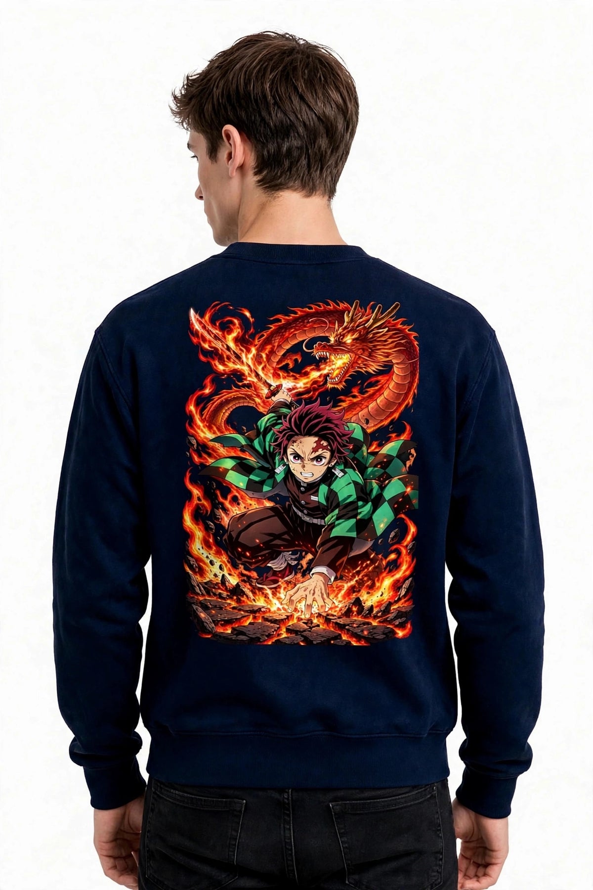 Fire Graphic Sweatshirt | 350 GSM | 100% Cotton