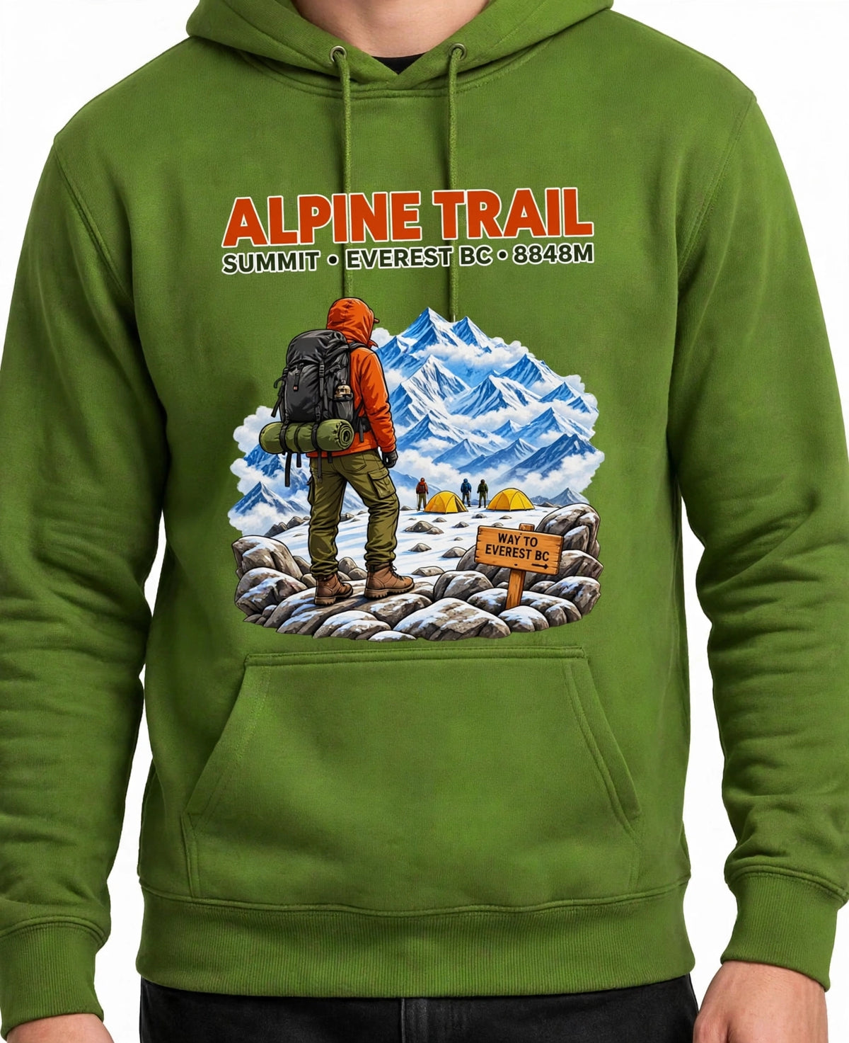 Alpine Trail Graphic Hoodie | 350 GSM | 100% Cotton