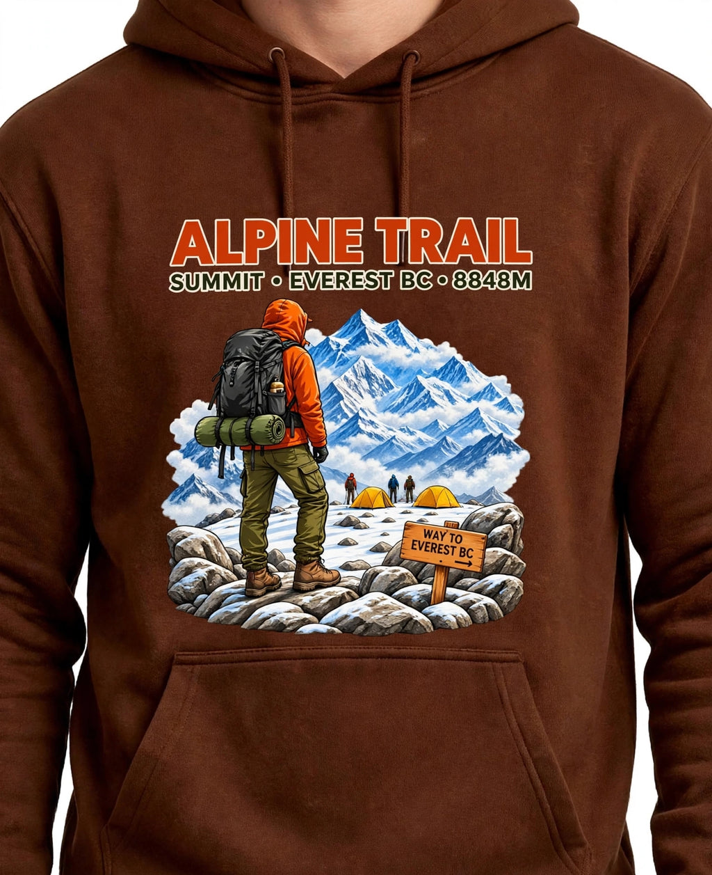 Alpine Trail Graphic Hoodie | 350 GSM | 100% Cotton