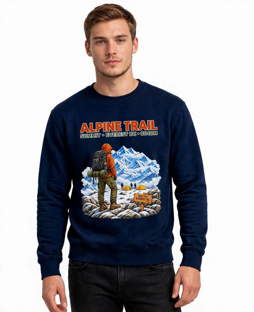 Alpine Trail Graphic Sweatshirt | 350 GSM | 100% Cotton