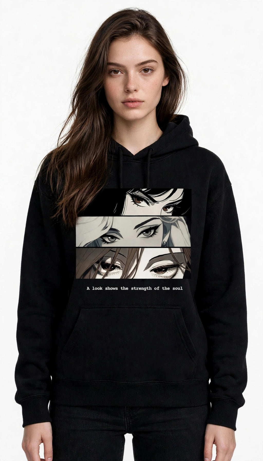 Girl Eyes Graphic Hoodie | 350 GSM | 100% Cotton