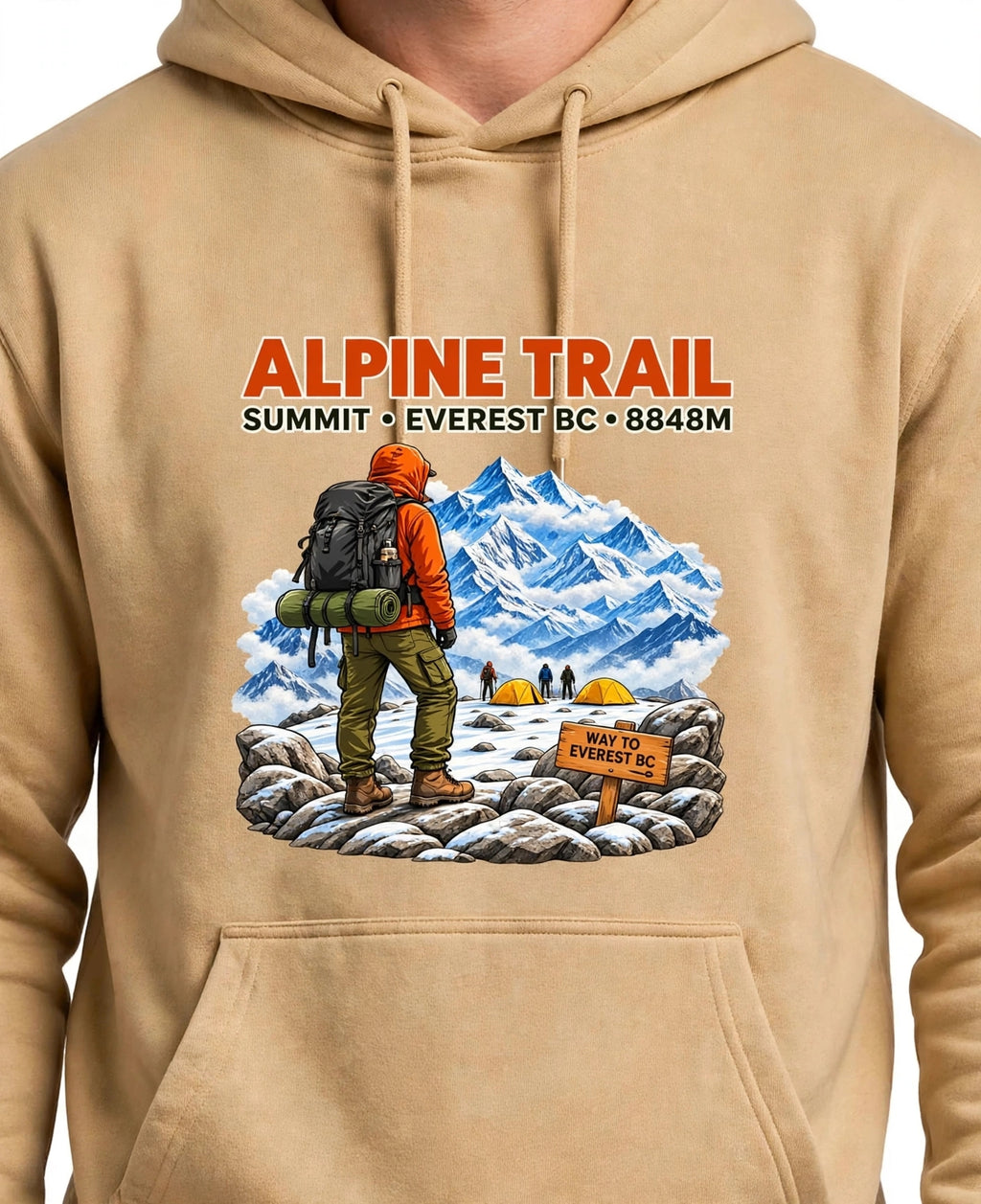 Alpine Trail Graphic Hoodie | 350 GSM | 100% Cotton