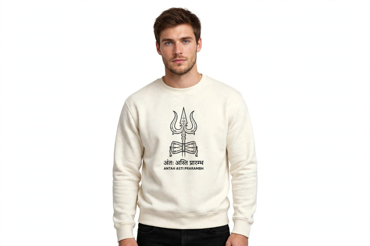 Shiv Trishul Graphic Sweatshirt | 350 GSM | 100% Cotton