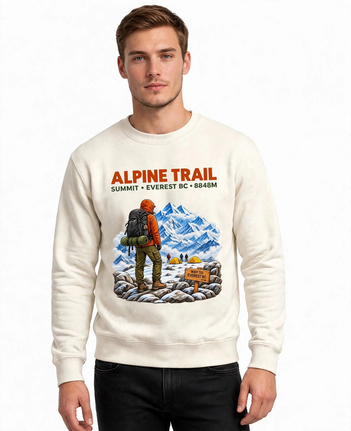 Alpine Trail Graphic Sweatshirt | 350 GSM | 100% Cotton