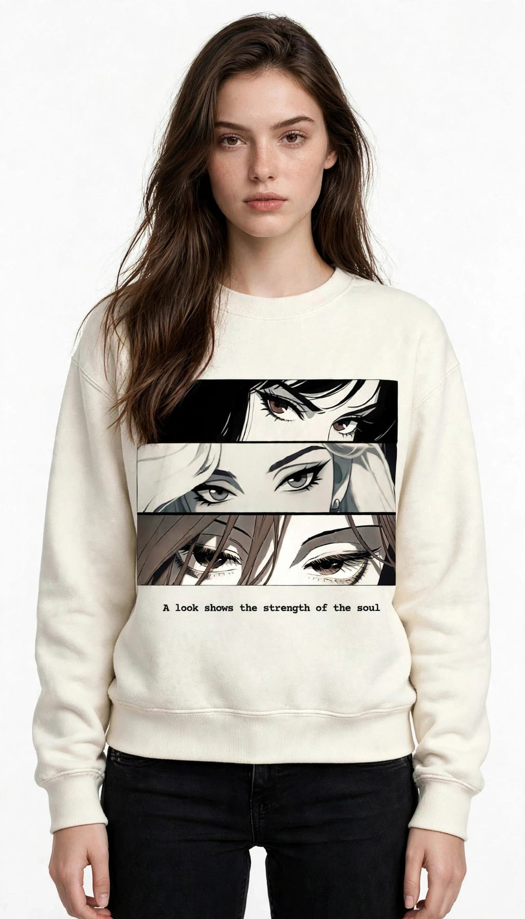 Girl Eyes Graphic Sweatshirt | 350 GSM | 100% Cotton