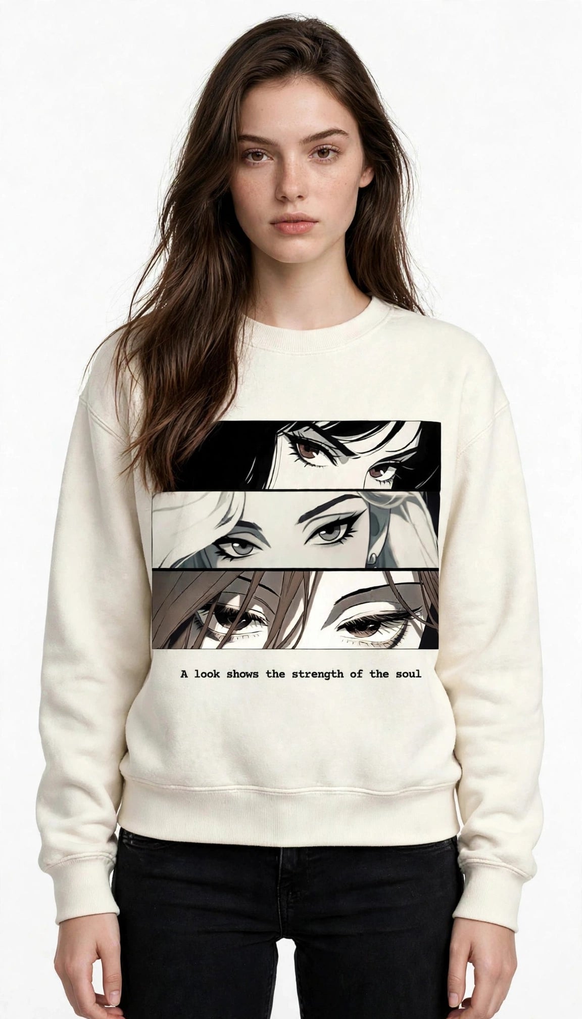 Girl Eyes Graphic Sweatshirt | 350 GSM | 100% Cotton