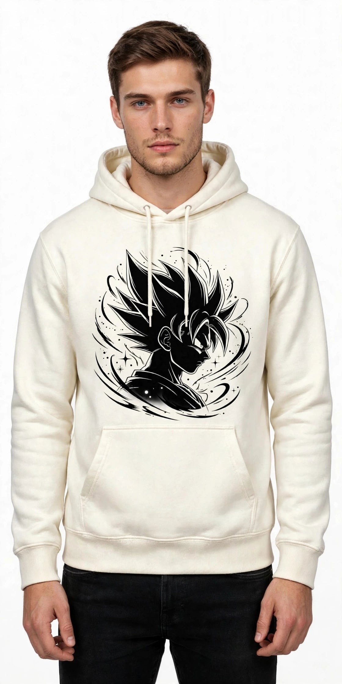 Black Anime Graphic Hoodie | 350 GSM | 100% Cotton
