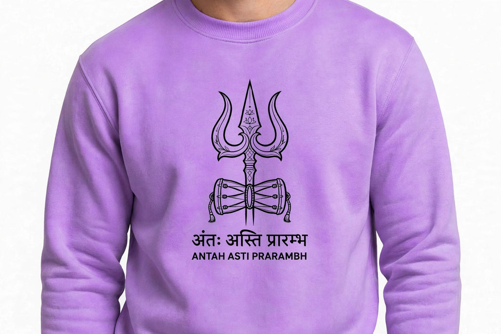 Shiv Trishul Graphic Sweatshirt | 350 GSM | 100% Cotton