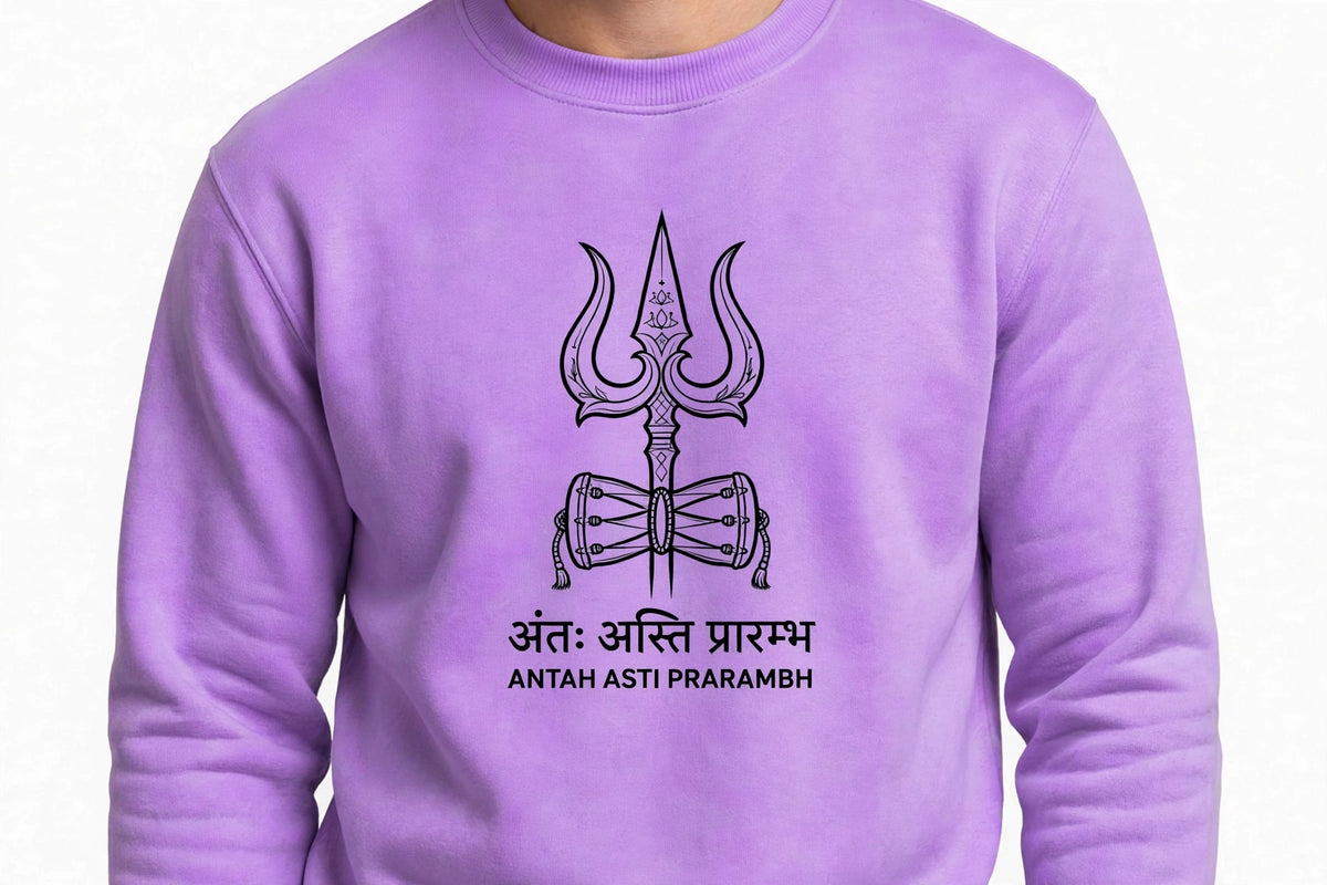 Shiv Trishul Graphic Sweatshirt | 350 GSM | 100% Cotton
