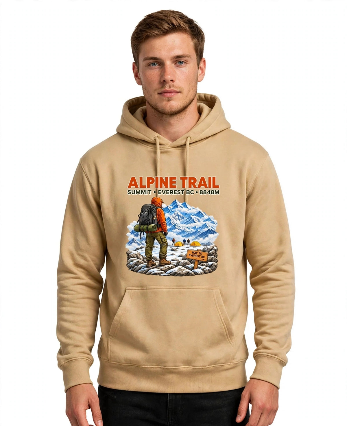 Alpine Trail Graphic Hoodie | 350 GSM | 100% Cotton