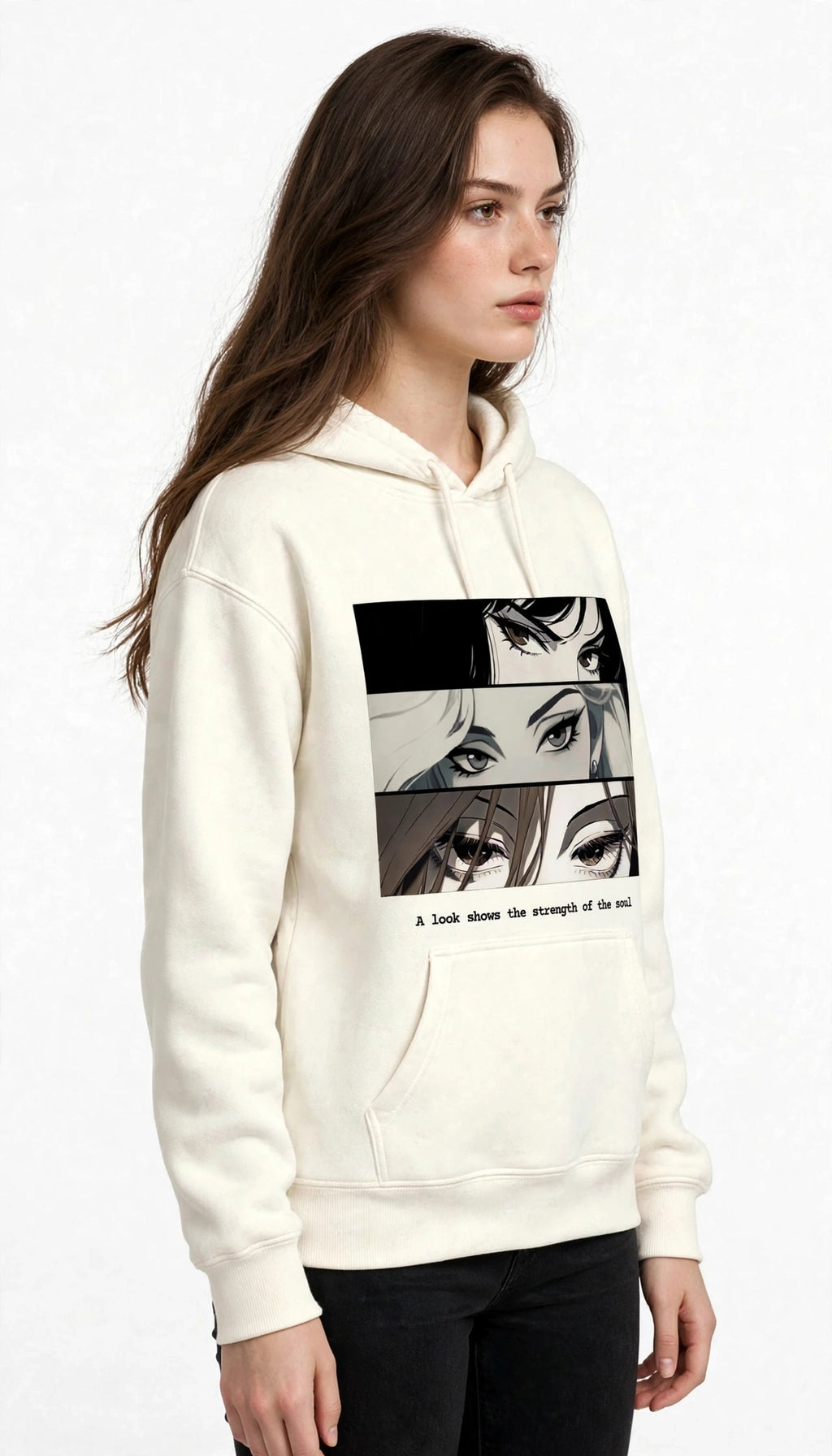 Girl Eyes Graphic Hoodie | 350 GSM | 100% Cotton