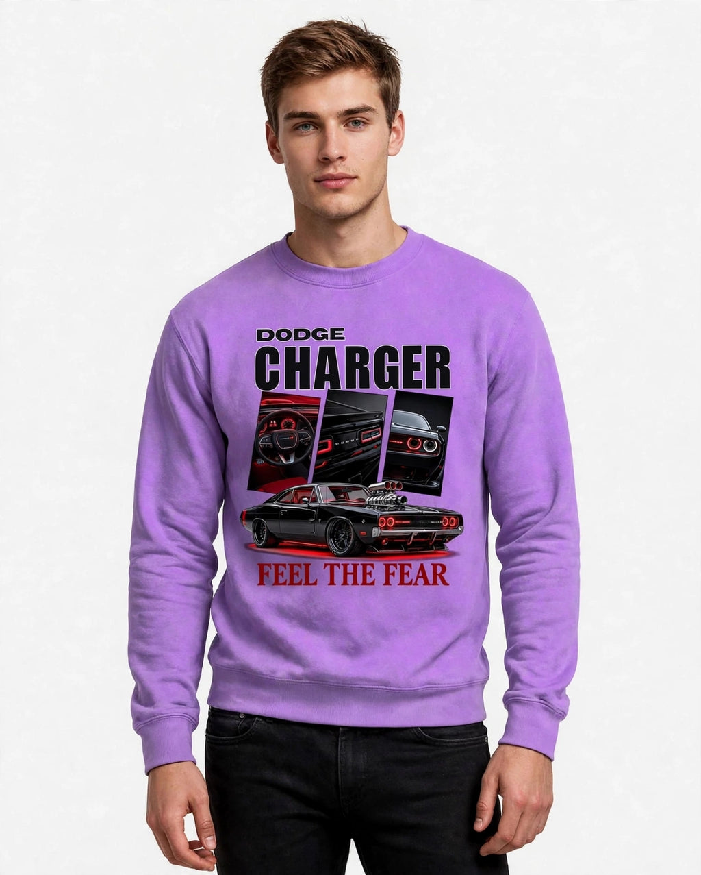 Dodge Charger Graphic Sweatshirt | 350 GSM | 100% Cotton