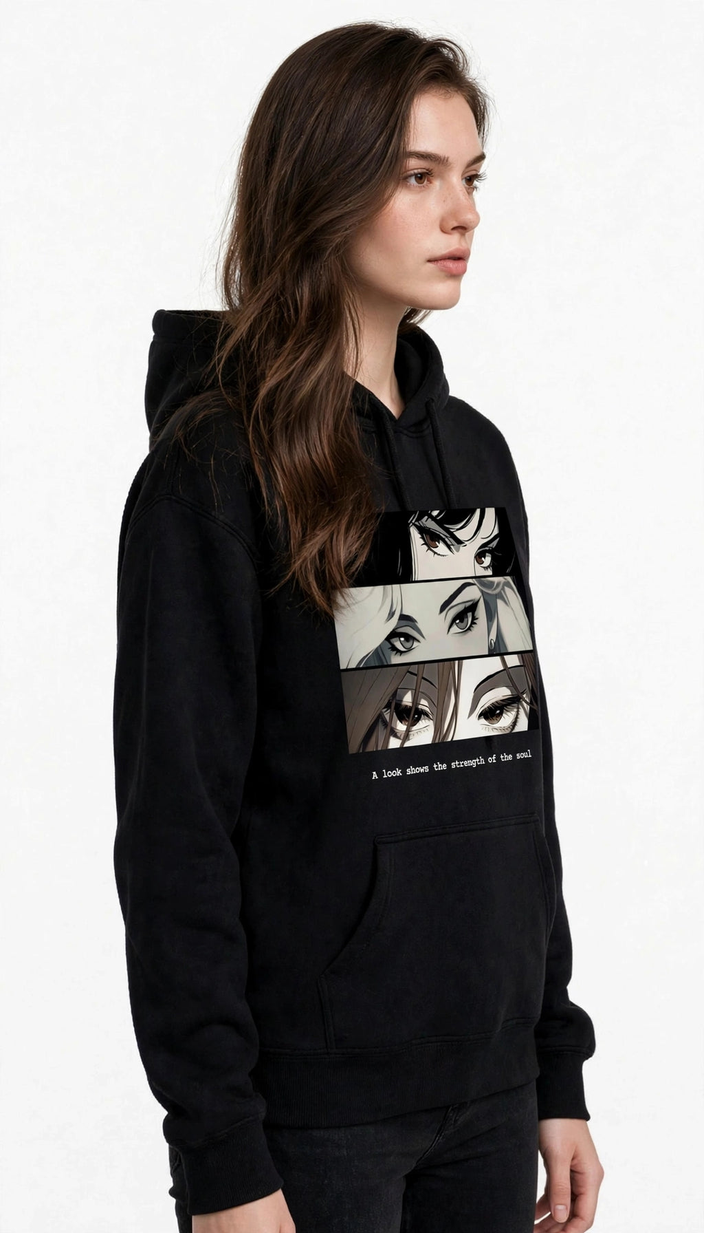 Girl Eyes Graphic Hoodie | 350 GSM | 100% Cotton