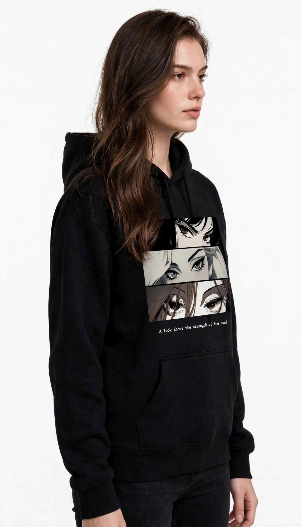 Girl Eyes Graphic Hoodie | 350 GSM | 100% Cotton