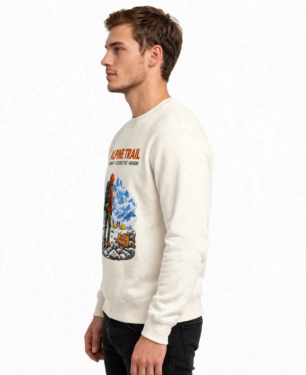 Alpine Trail Graphic Sweatshirt | 350 GSM | 100% Cotton